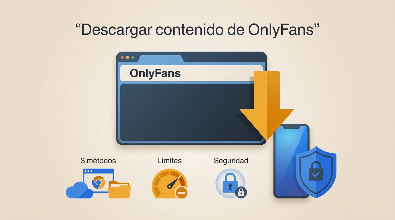 Descargar contenido de OnlyFans en 2026: 3 métodos, límites y seguridad