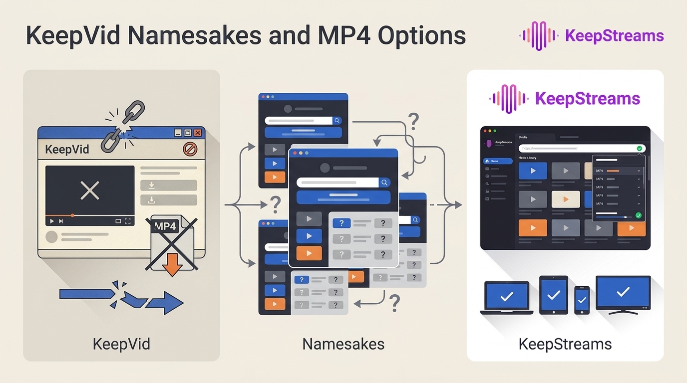 Original KeepVid vs. Current Namesakes: MP4 Options and KeepStreams