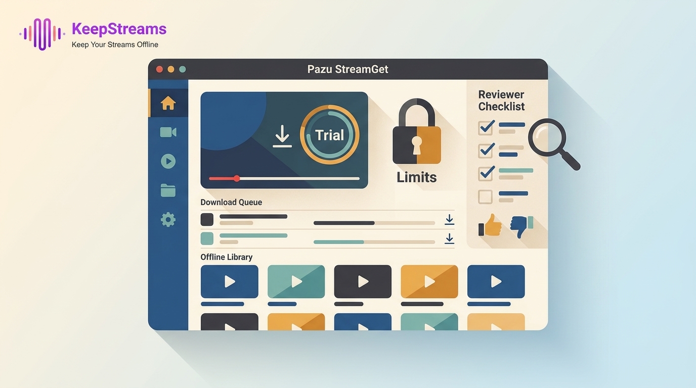 Pazu StreamGet Video Downloader Review 2026: Trial and Limits