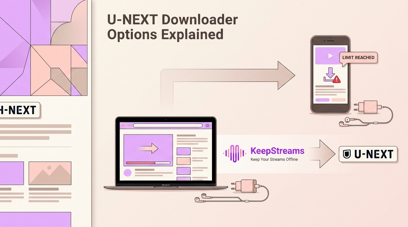 U-NEXT Downloader Options: Mobile Limits, PC/Mac Paths, and H-NEXT Context