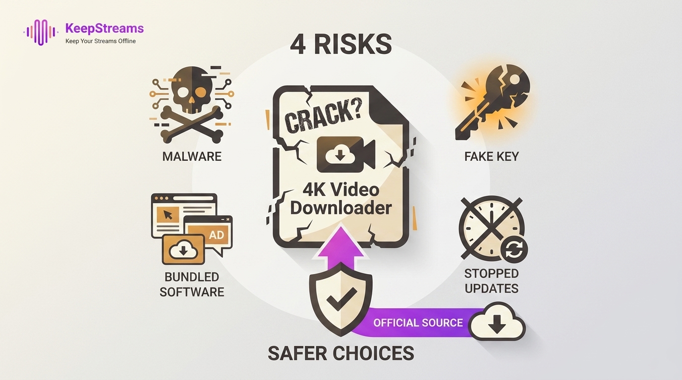 4K Video Downloader Crack: 4 Risks and Safer Choices