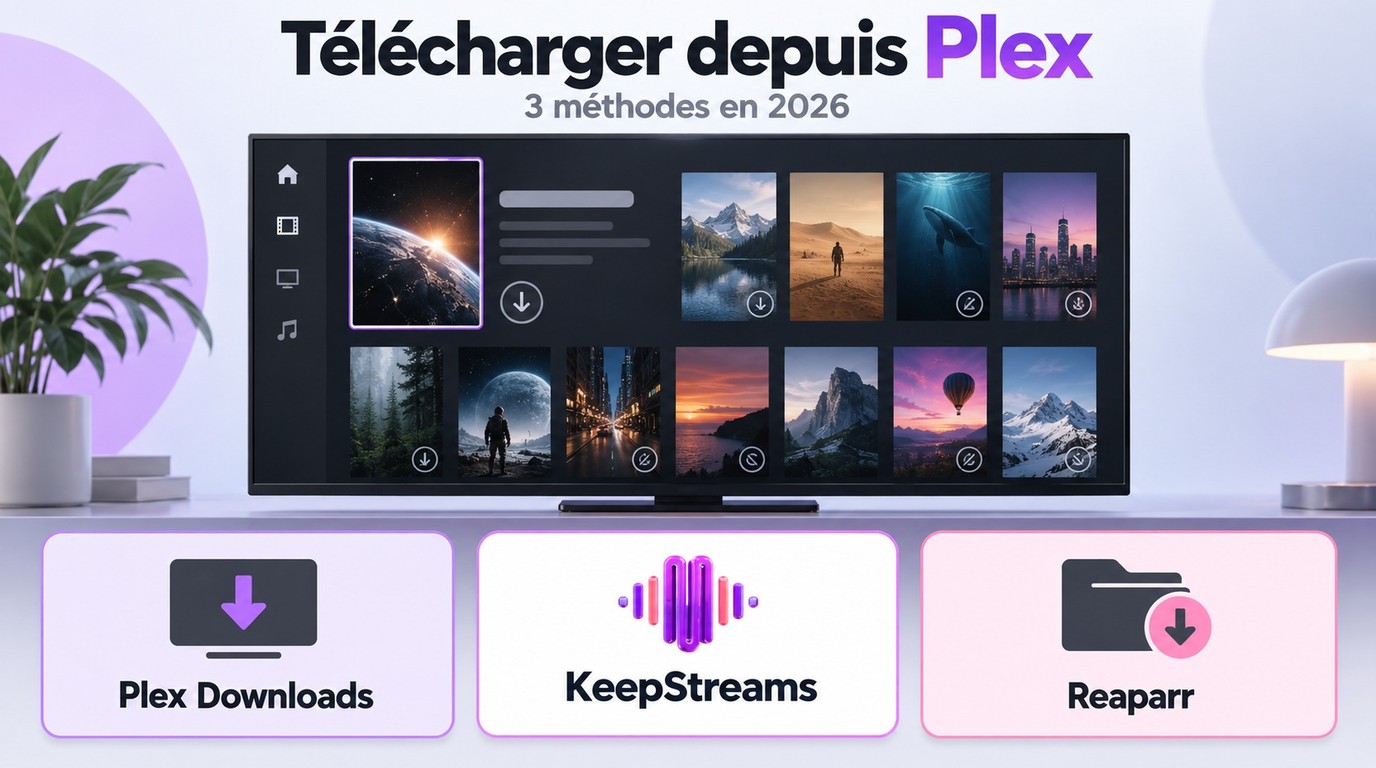 Télécharger des vidéos Plex en 2026 : 3 méthodes selon votre accès