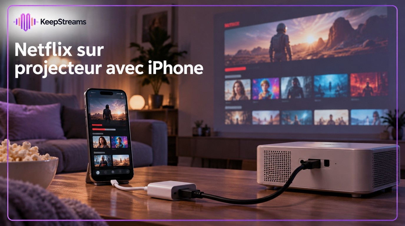 Netflix sur projecteur iPhone : AirPlay, HDMI et solutions fiables