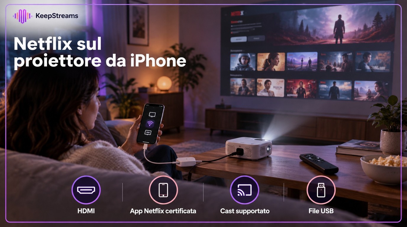 Netflix su proiettore da iPhone: 4 metodi che funzionano