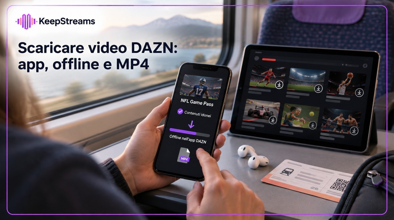 Scaricare video DAZN nel 2026: 3 opzioni tra app, offline e MP4
