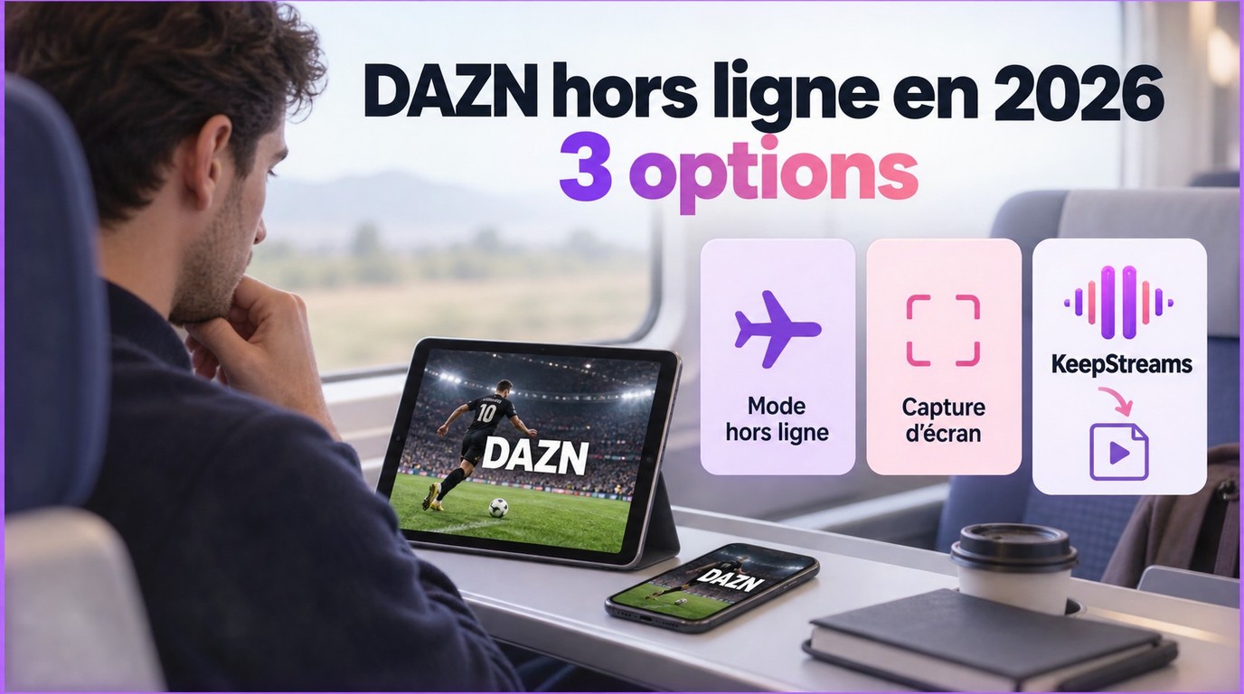 Télécharger des vidéos DAZN en 2026 : 3 options hors ligne