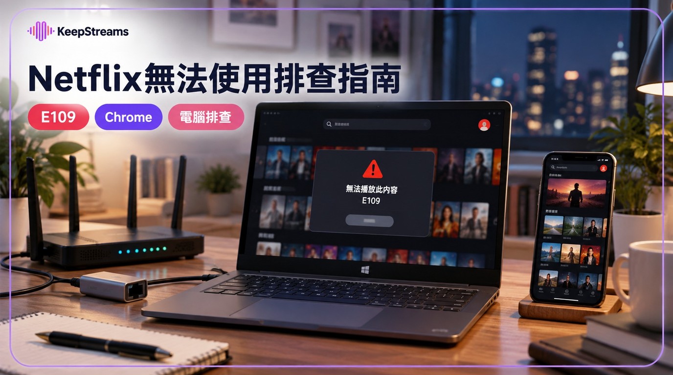 Netflix無法使用怎麼辦？E109、Chrome與電腦排查指南