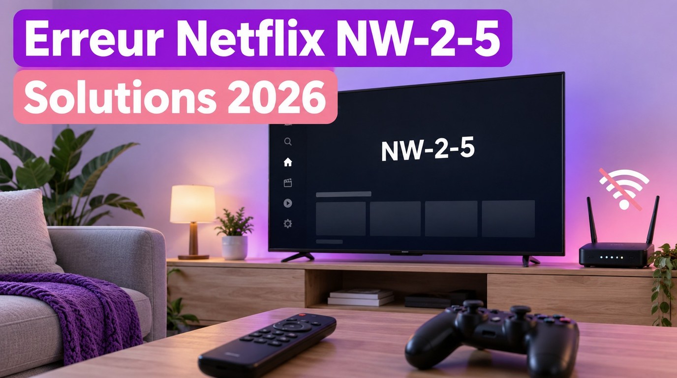 Comment corriger le code Netflix NW-2-5 sur TV et console ?