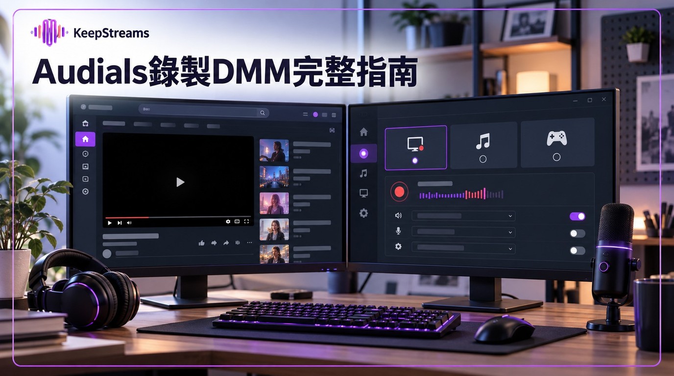 Audials錄製DMM：3種錄製方式與黑畫面排錯