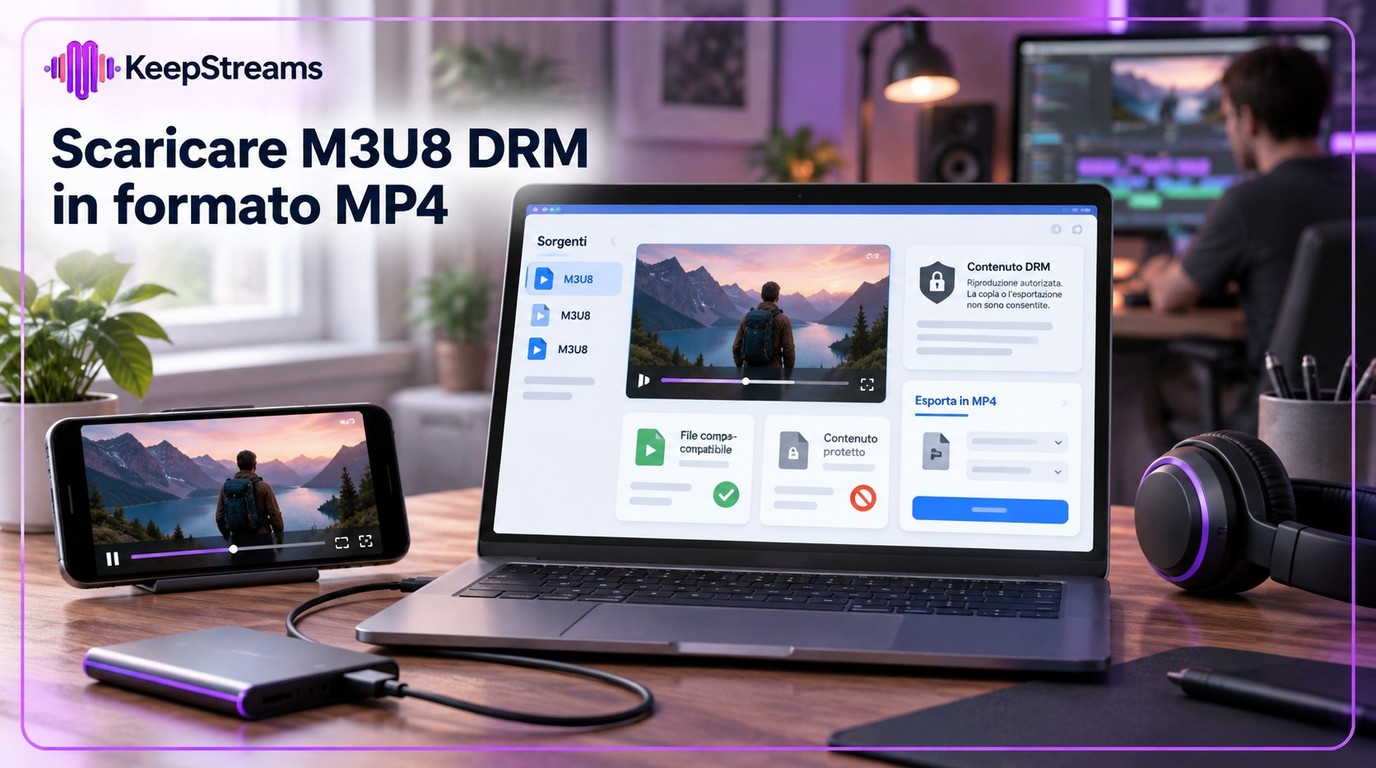 Scaricare M3U8 con DRM: compatibilità e formato MP4