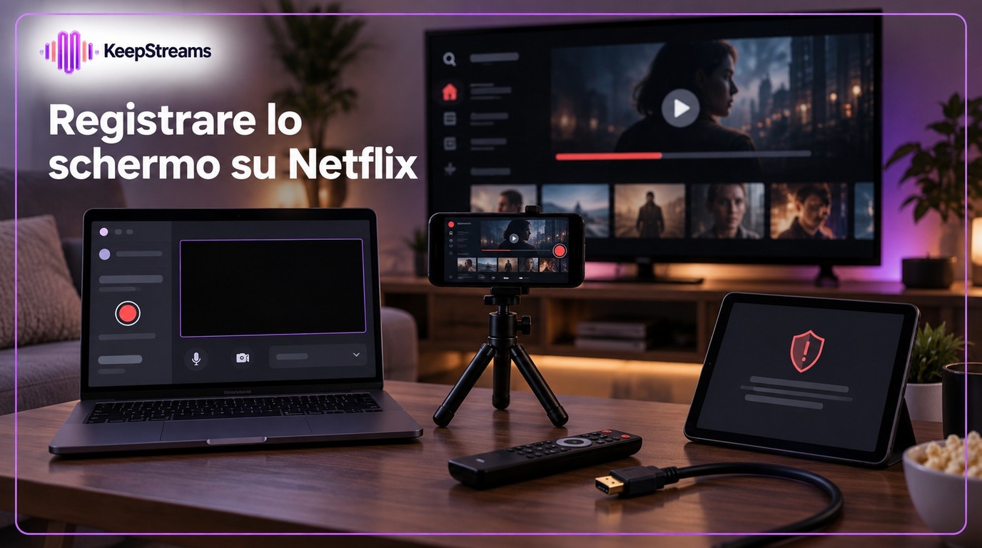 Come registrare schermo Netflix nel 2026: limiti per dispositivo