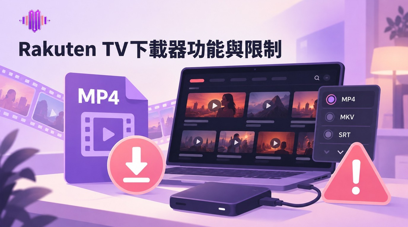 Rakuten TV下載器怎麼選？電腦保存MP4的功能與限制