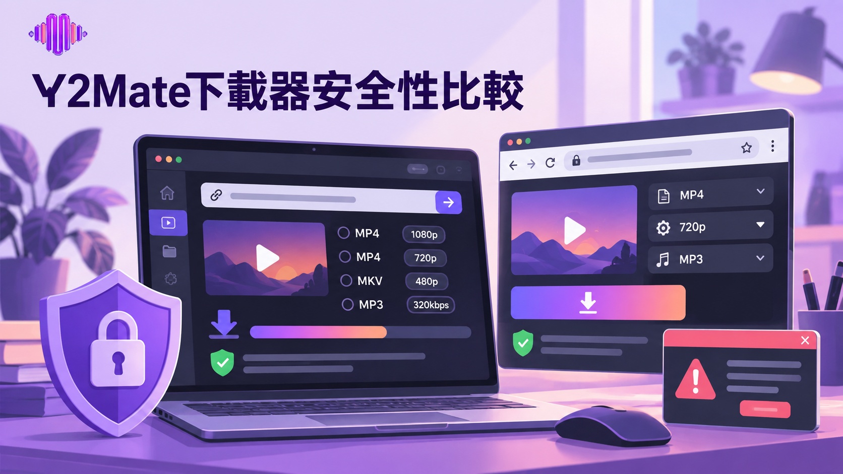 Y2Mate DRM下載器評測：付費桌面版與線上工具的安全性差異