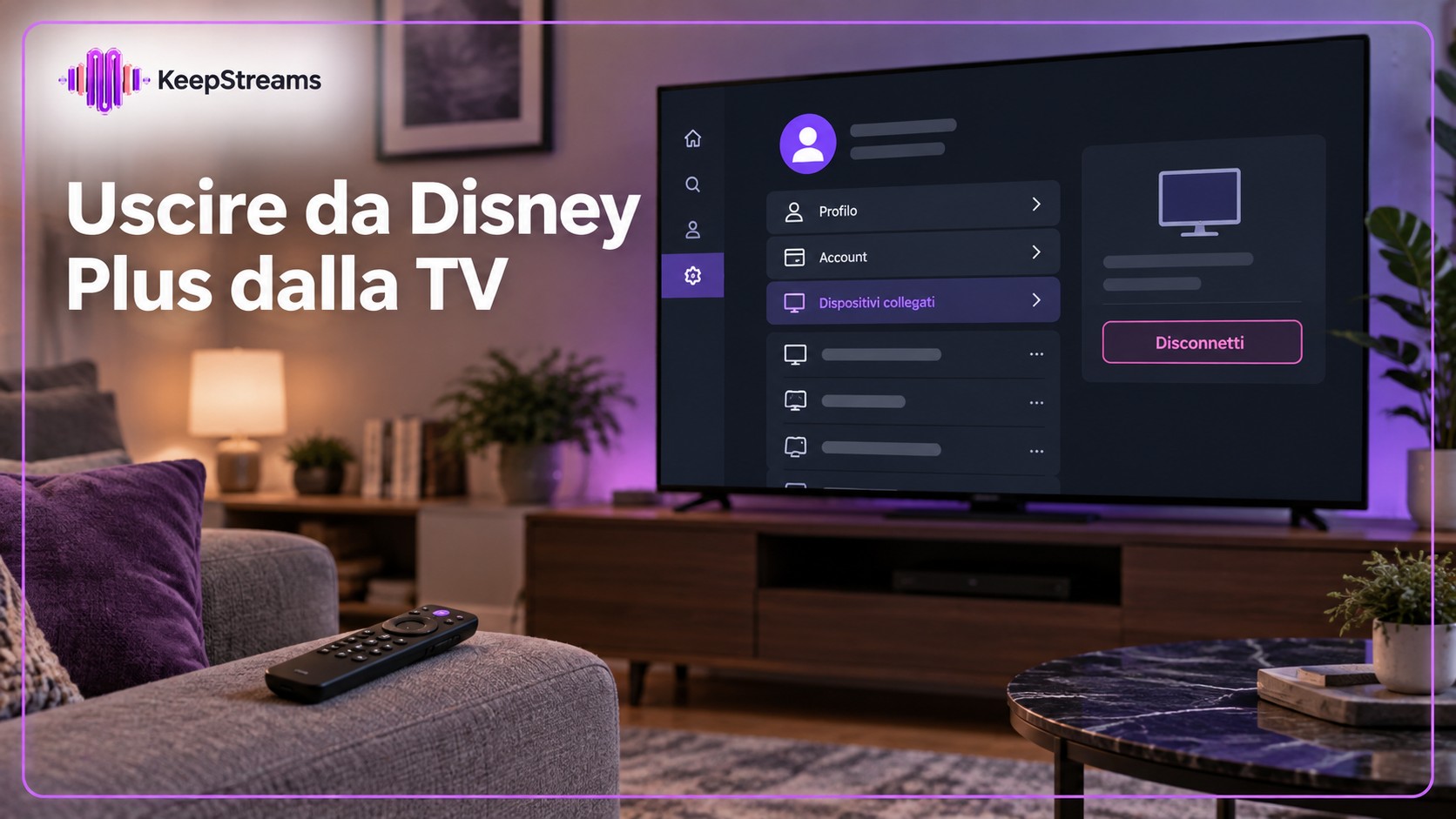 Come uscire da Disney Plus dalla TV e gestire i dispositivi