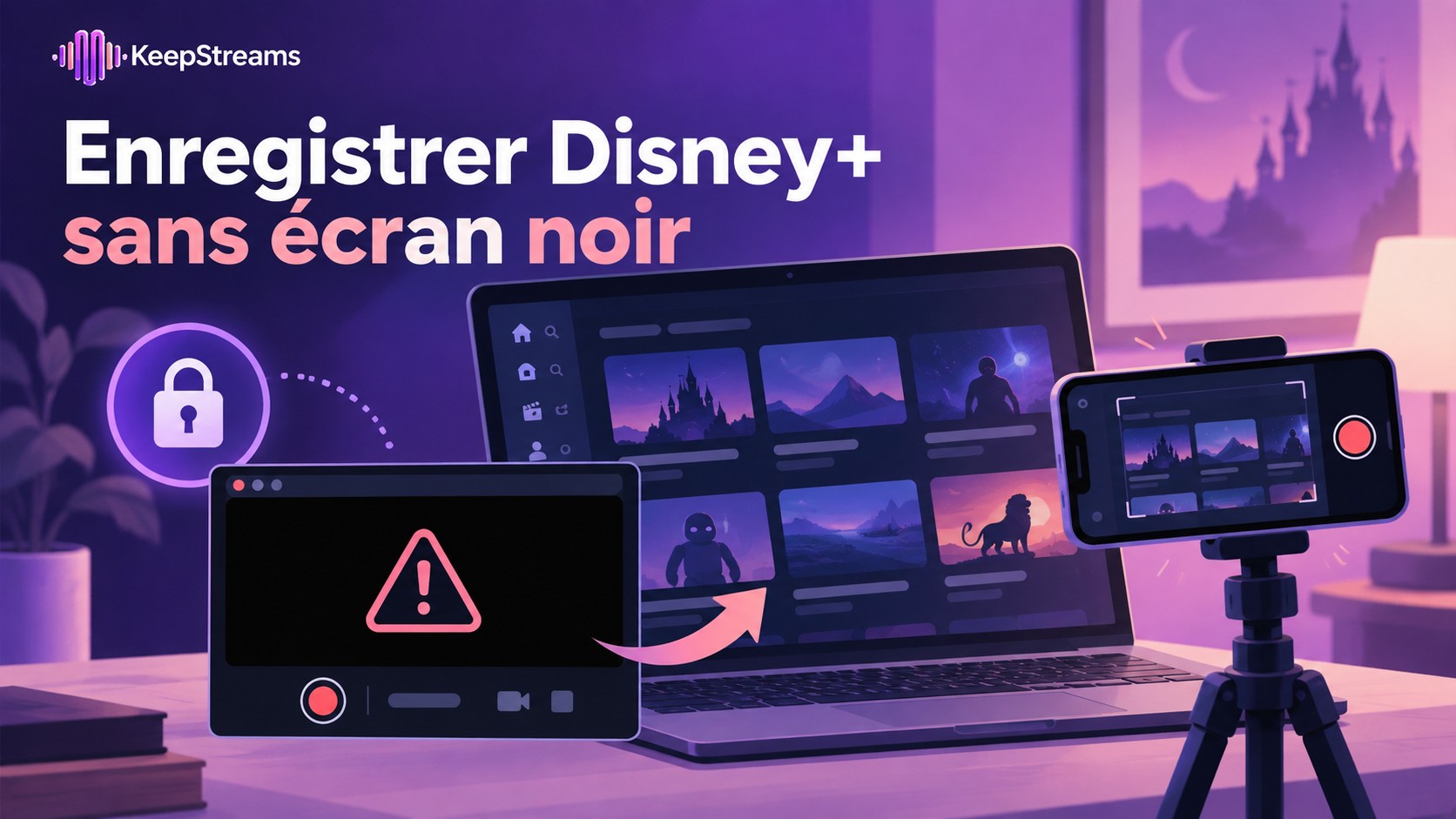 Peut-on enregistrer l’écran de Disney+ sans image noire ?