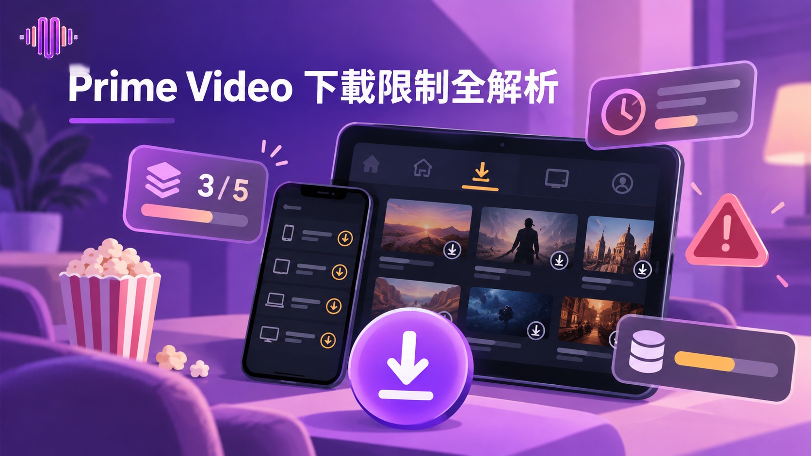 Amazon Prime Video下載限制：數量上限、期限與排查順序