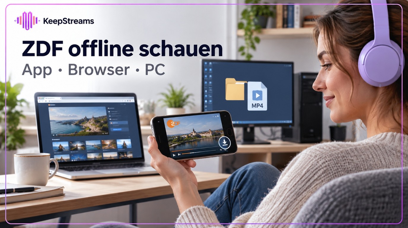 ZDF Mediathek offline schauen: App, Browser und PC