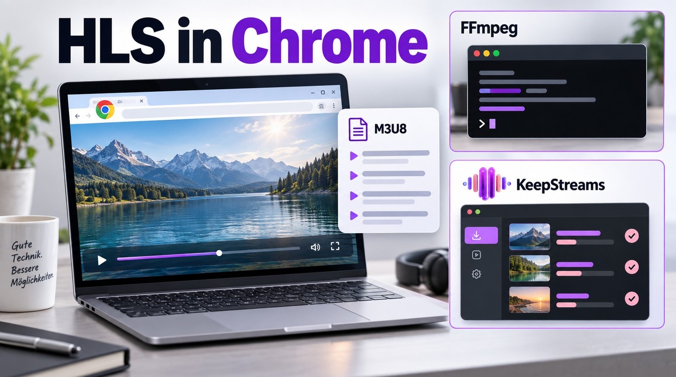 HLS- und M3U8-Videos als MP4 herunterladen: Browser, FFmpeg und Desktop-Optionen