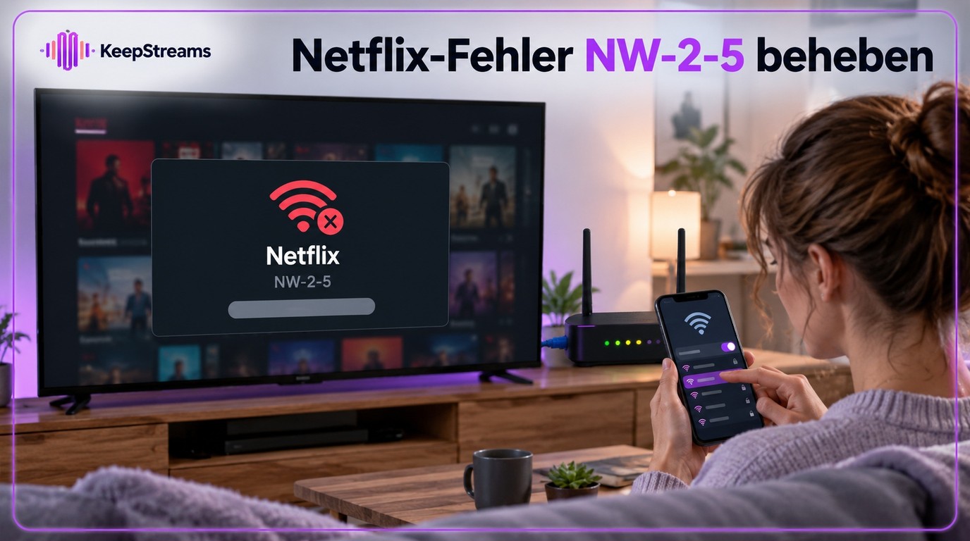 Netflix-Fehler NW-2-5 beheben: Verbindung gezielt prüfen