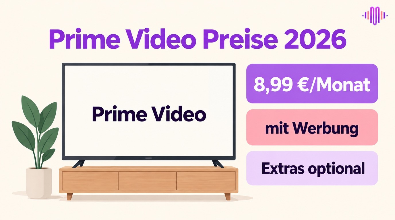 Prime Video Kosten 2026: 8,99 €, Werbung und Extras