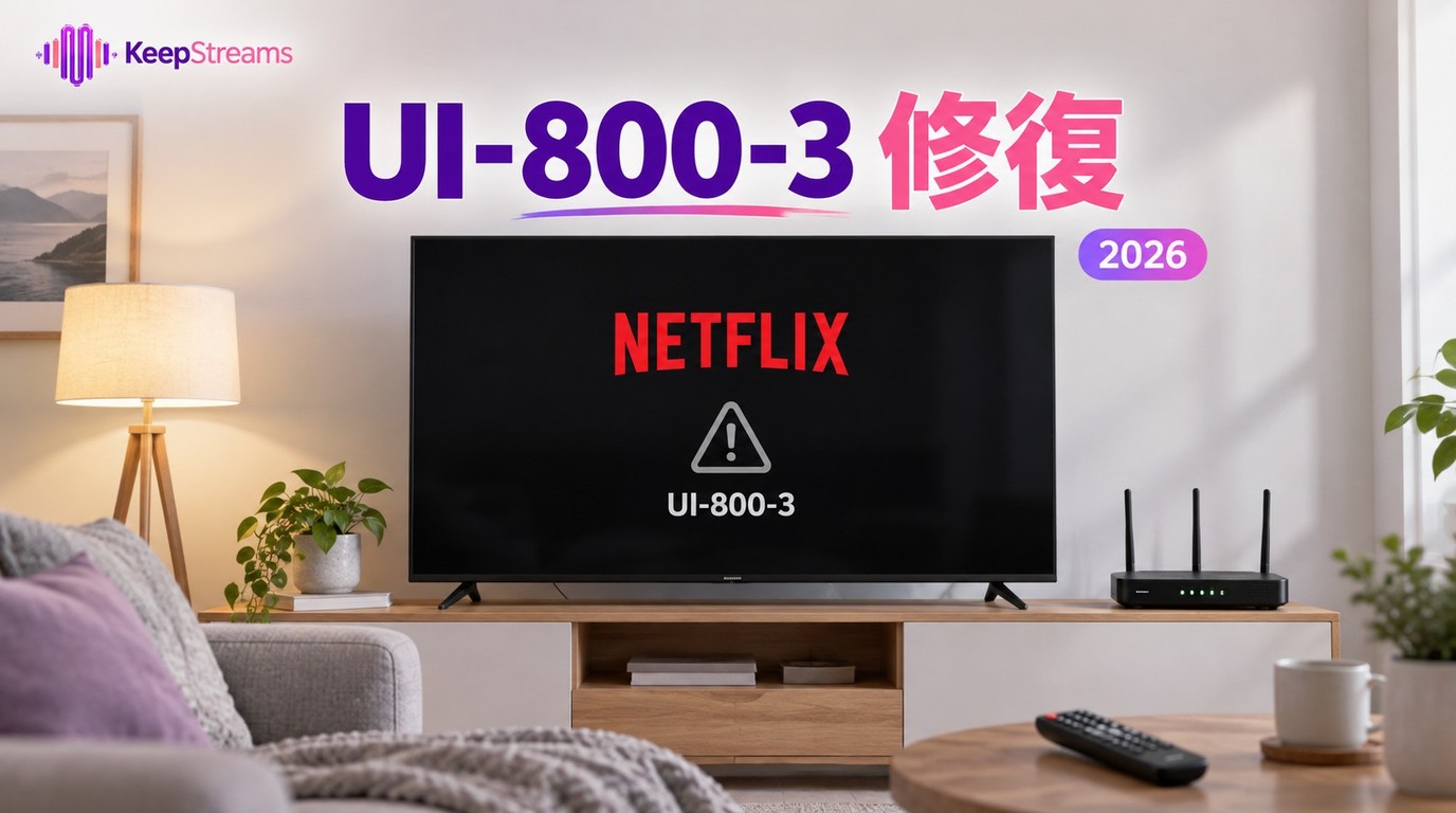 Netflix錯誤碼UI-800-3修復（2026更新）：依次級代碼與裝置對症下藥