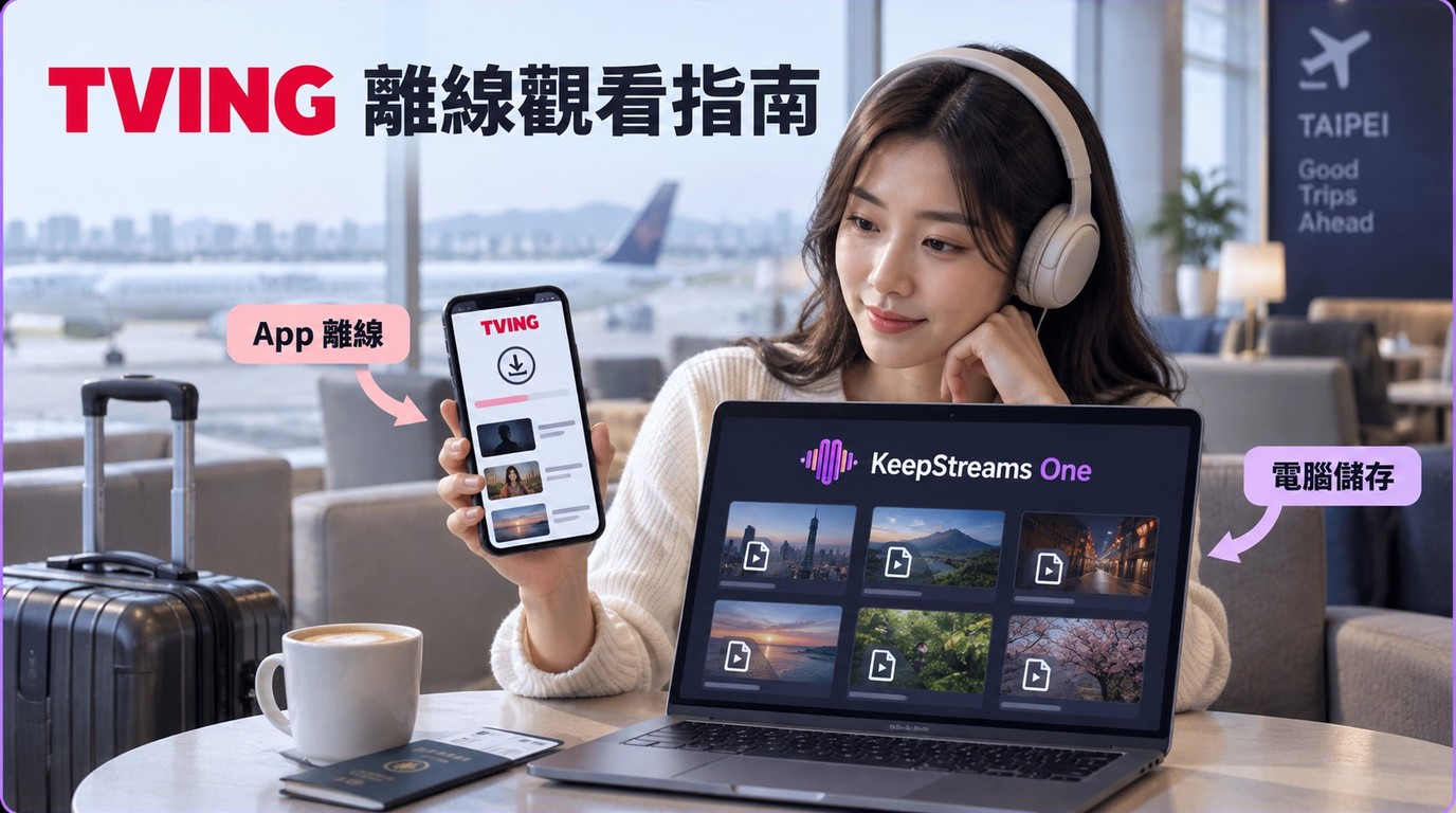 TVING影片下載：2026年手機與電腦2種離線觀看方式