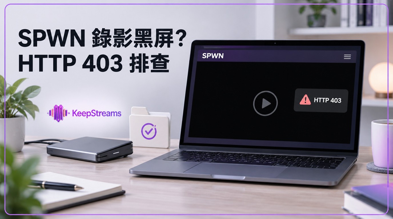 SPWN錄影黑屏怎麼辦？HTTP 403排查與影片備份