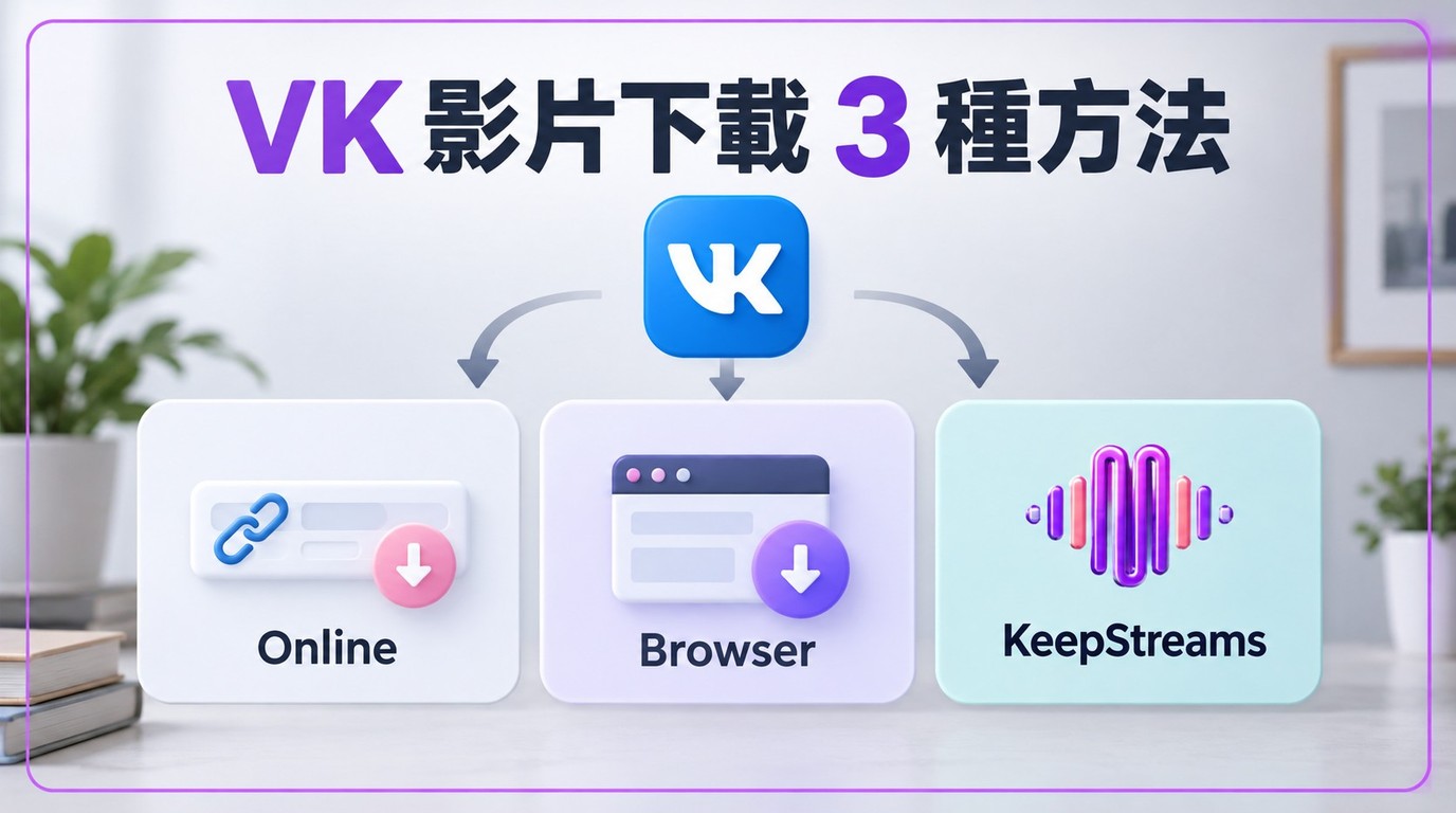 VK影片下載怎麼做？3種線上與桌面工具選擇