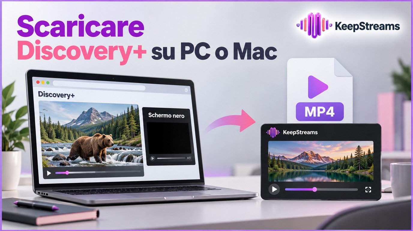 Scaricare video Discovery Plus: schermo nero e MP4 su computer