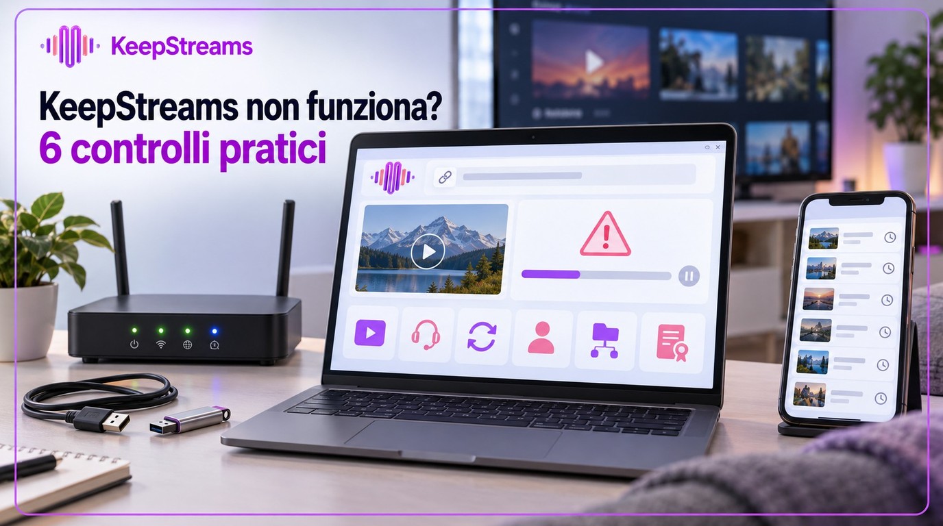 KeepStreams non funziona? 6 controlli per analisi e download